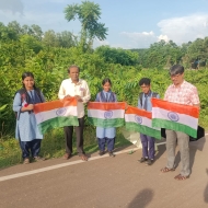 Har Ghar Tiranga Campaign organised by Tripura University in the adopted villages